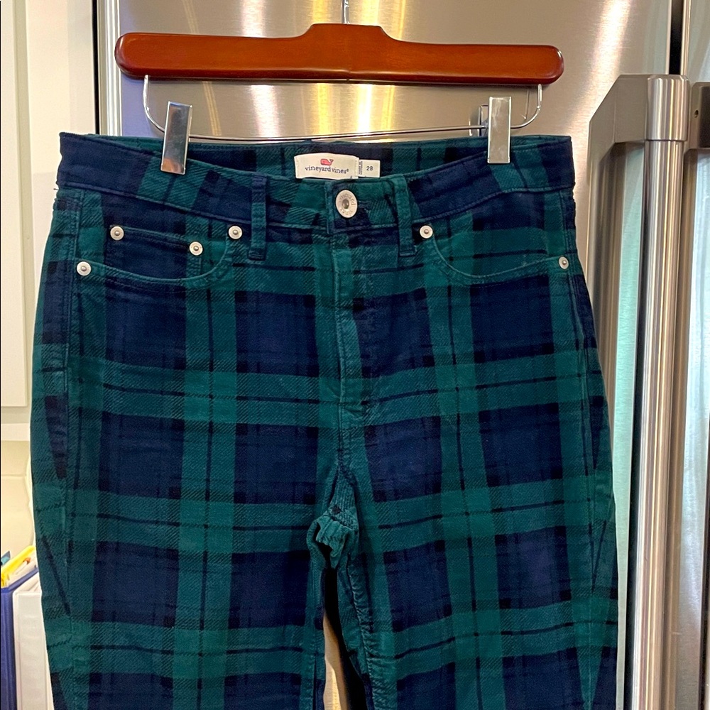 Plaid Green and Blue Pants